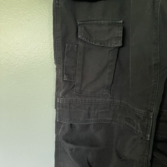 CAT Mens Black Workwear Cargo Pants With Multiple Pockets Size L Durable Cotton - Picture 5 of 13